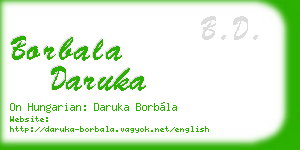 borbala daruka business card